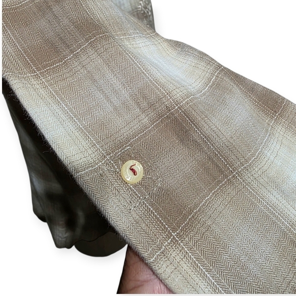 EUC 3J WORKSHOP JOHNNY WAS PLAID BUTTON-DOWN FLORAL EMBROIDERY SZ M - Picture 7 of 10